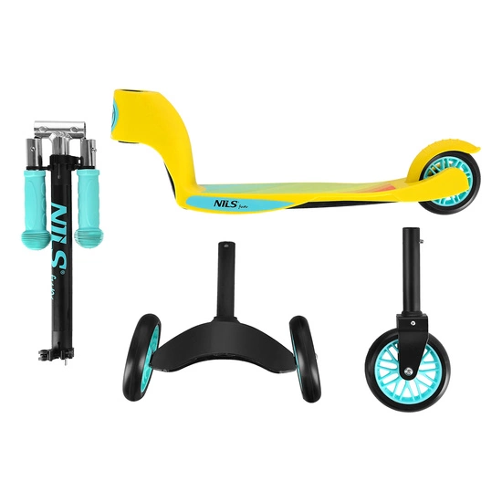 Hulajnoga dziecięca 2w1 NILS FUN HLB202 limonkowa