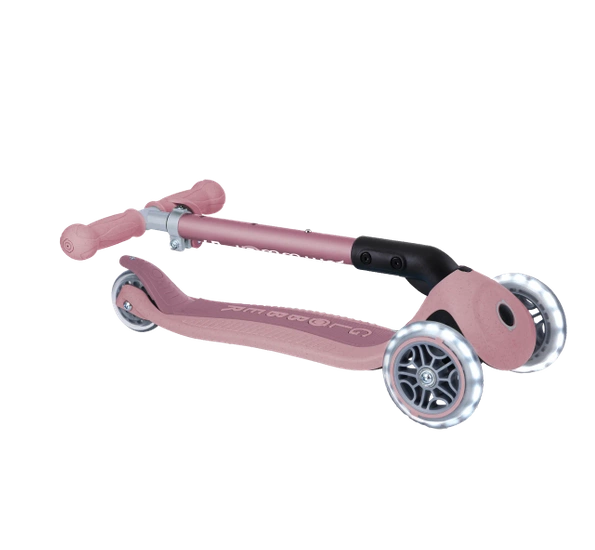 Hulajnoga dziecięca Globber Junior Foldable Lights Eco jagodowa