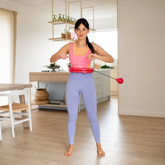 Hula hop z obciążnikiem FH01 czerwony