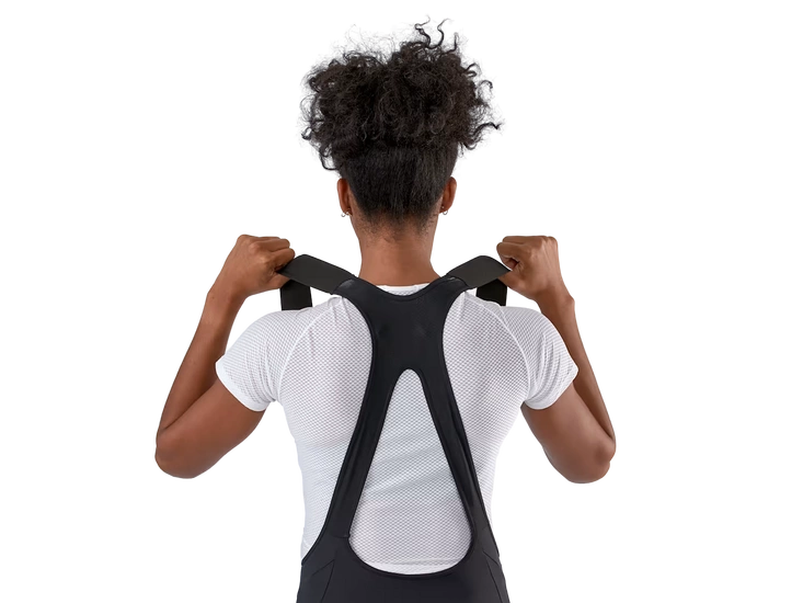 Spodenki rowerowe damskie Trek Circuit z szelkami i wkładką Black