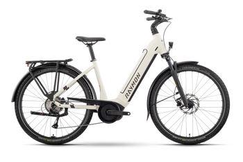 Rower elektryczny trekkingowy Raymon Metmo Wave 600Wh 2025 cotton / white