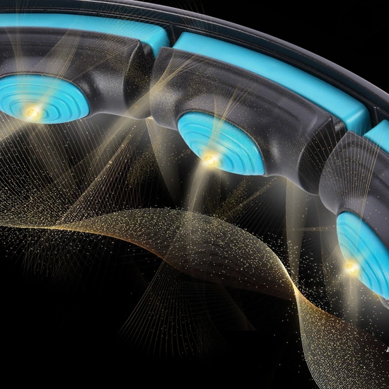 Hula hop magnetyczny z licznikiem i pasem HMS HHM17 czarny / turkusowy