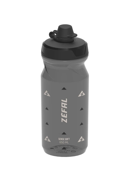 Bidon rowerowy Zefal Sense Soft No-Mud 650 ml Czarny