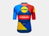 Koszulka rowerowa męska Santini Lidl - Trek Replica Race Dark Blue/Yellow