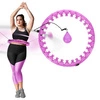 Hula hop z wypustkami, obciążnikiem i pasem HMS HHW12 fioletowy + BR163 czarny