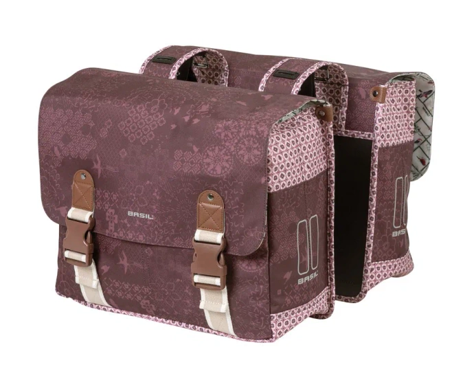 Zestaw sakw rowerowych na bagażnik Basil double panniers Boheme MIK 35 L red