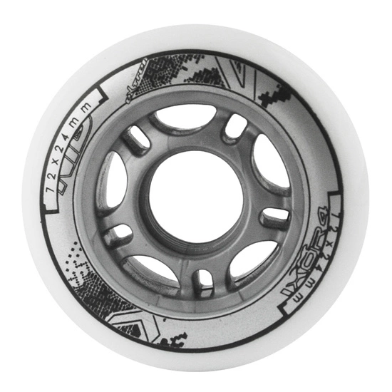 Zestaw kółek do rolek PU 72x24 82a NILS EXTREME białe