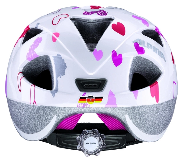 Kask rowerowy dziecięcy Alpina Ximo white hearts