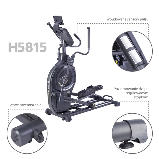 Trenażer eliptyczny HMS PREMIUM H5815 magnetyczno-powietrzny