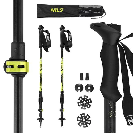 Kije trekkingowe NILS TK8608 black / yellow