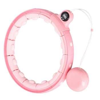 Hula hop z obciążnikiem i licznikiem HMS FH02 pink