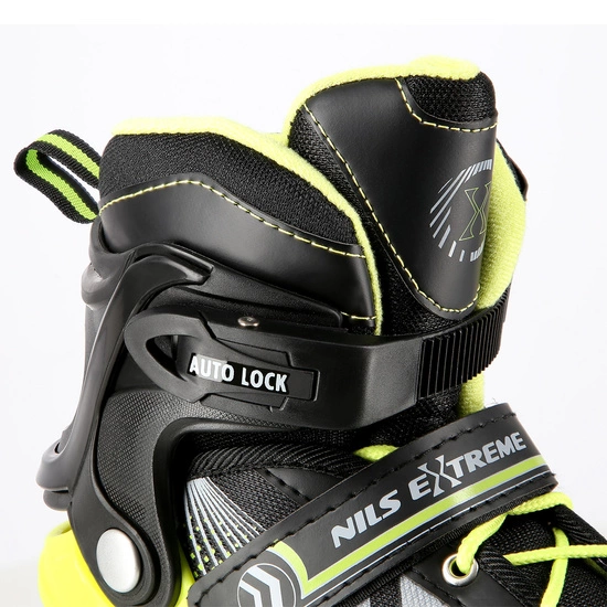 Łyżworolki dziecięce / młodzieżowe 4w1 NILS EXTREME NH18192 czarno / zielone