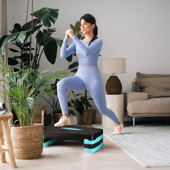 Step do aerobiku HMS AS002 czarno-miętowy