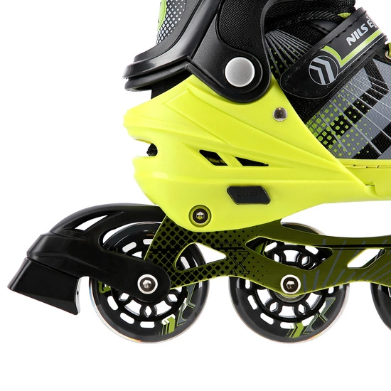 Łyżworolki dziecięce / młodzieżowe 4w1 NILS EXTREME NH18192 czarno / zielone