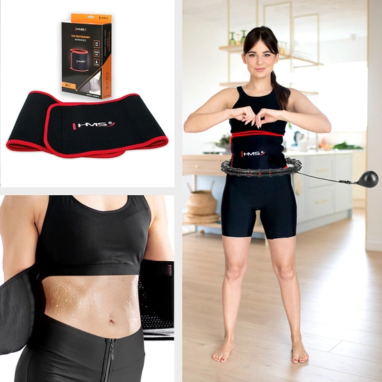 Hula hop z wypustkami i obciążnikiem HMS HHW02 czarny