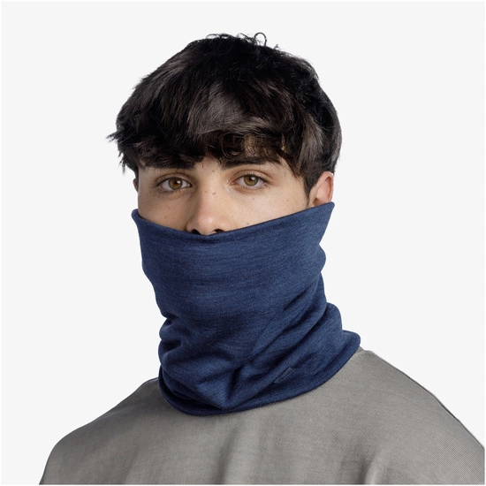 Bandana BUFF Merino Heavyweight Neck Warmer Solid Night Blue