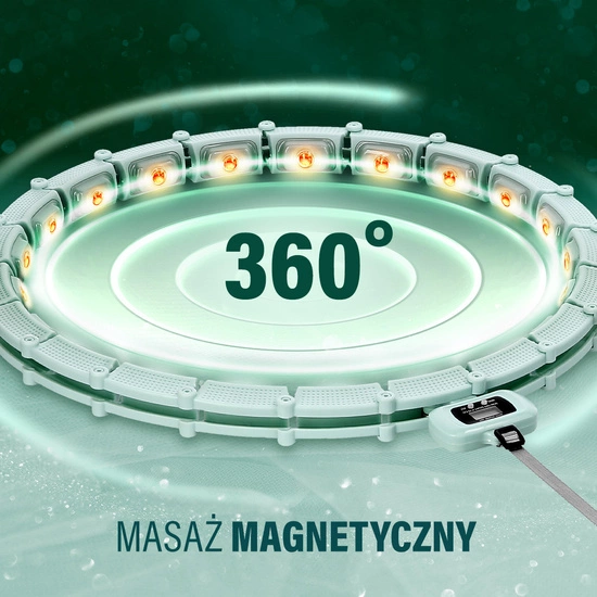 Hula hop magnetyczny z licznikiem i pasem HMS HHM14 green