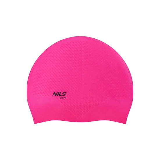 Czepek do pływania NQC dots NILS AQUA ciemnoróżowy