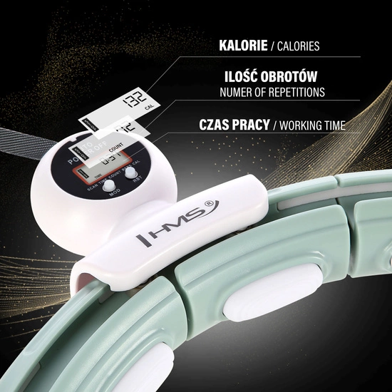 Hula hop z licznikiem HMS HHM15 zielona