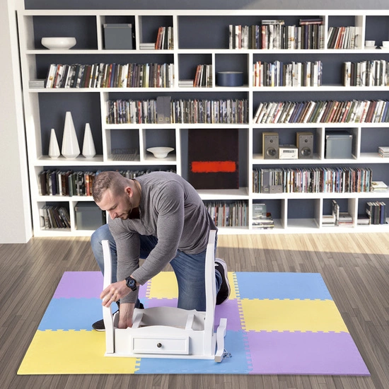 Mata puzzle ONE FITNESS MP10 MULTIPACK 10 mm żółto - niebiesko - fioletowy