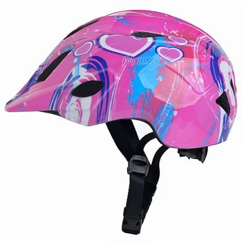 Kask rowerowy dziecięcy Prox Flash Led serce