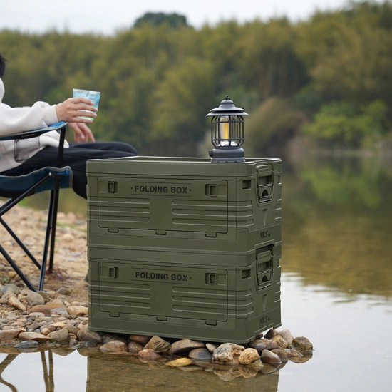 Składana skrzynia kempingowa z pokrywą NILS CAMP NCB4001 32 L