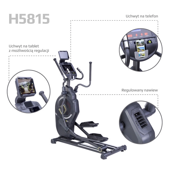 Trenażer eliptyczny HMS PREMIUM H5815 magnetyczno-powietrzny