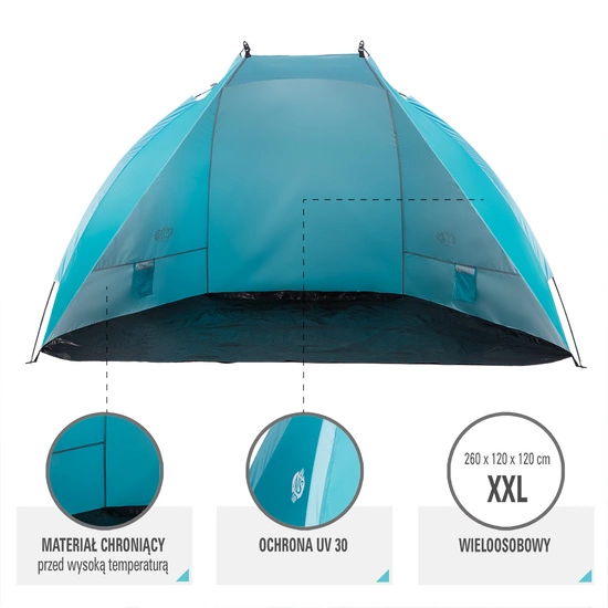 Namiot plażowy NILS NC8030 turkusowy