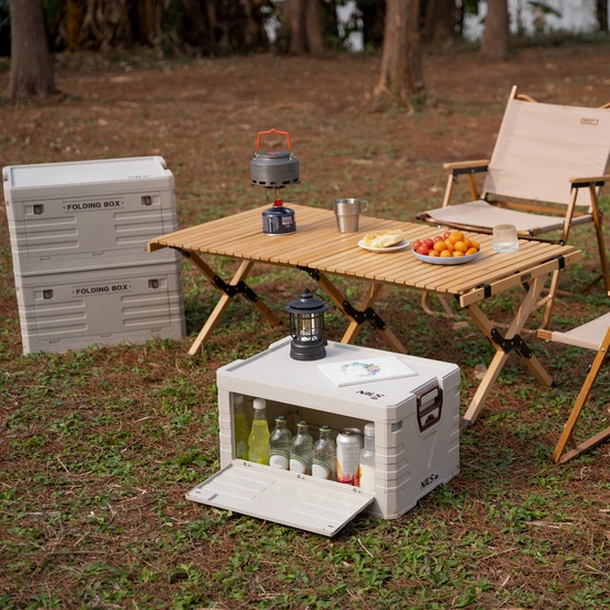 Składana skrzynia kempingowa z pokrywą NILS CAMP NCB4004 50L