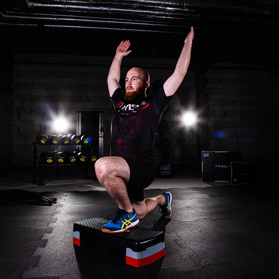 Step do aerobiku HMS AS003 czarno / szaro / czerwony