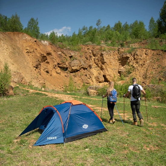 Kije Nordic Walking NILS NW607 czerwone