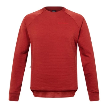 Koszulka rowerowa męska z długim rękawem Endura Singletrack Fleece orange