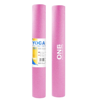 Mata do jogi ONE FITNESS YM01 różowa