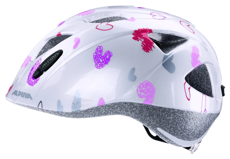 Kask rowerowy dziecięcy Alpina Ximo white hearts