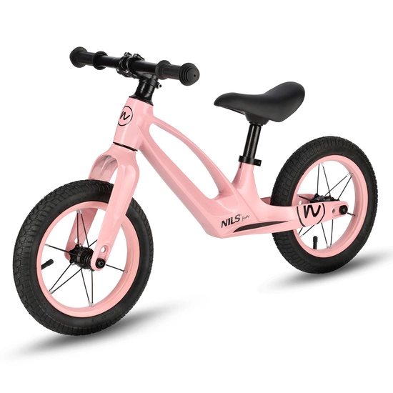 Rowerek dziecięcy biegowy 12" NILS FUN RB901 LED różowy