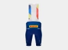 Spodenki rowerowe męskie Santini Lidl - Trek Replica Race z szelkami z wkładką Blue