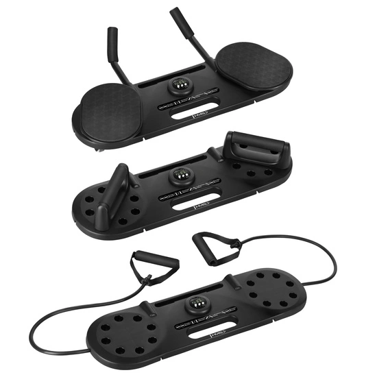 Deska do ćwiczeń mięśni brzucha i pompek z linkami 3w1 HMS DBP02 czarna