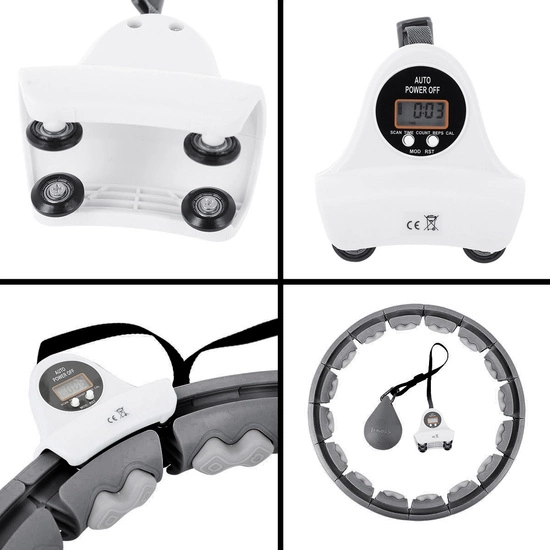 Hula hop z piłką grawitacyjną, licznikiem i pasem HMS HHW06 black