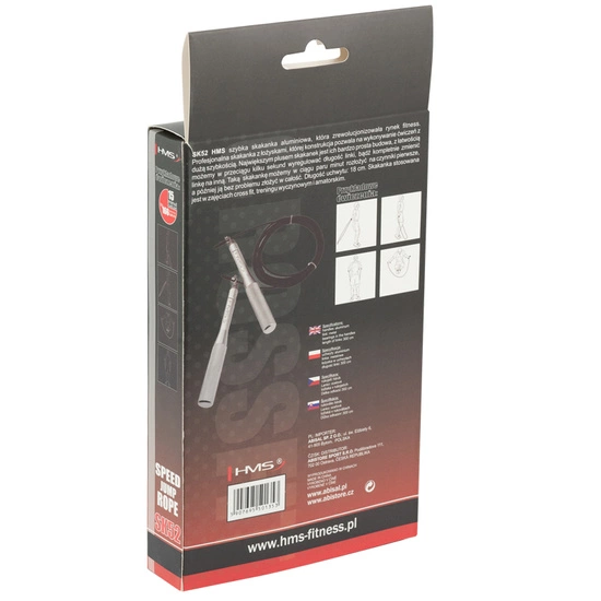 Skakanka szybka HMS SK52 czarna / srebrna