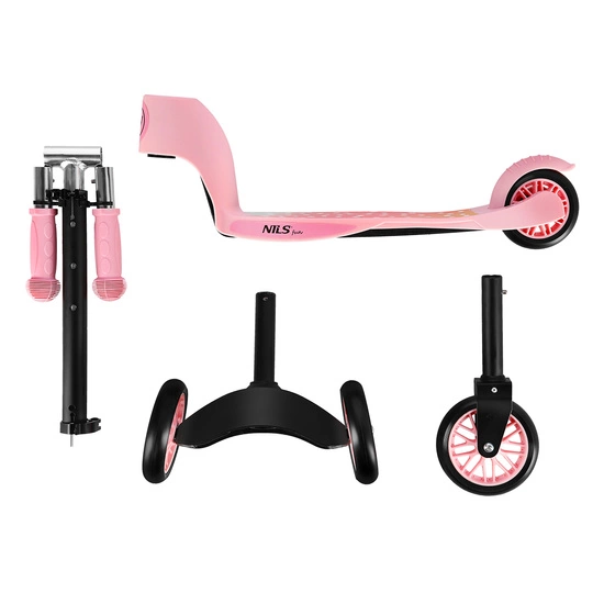 Hulajnoga dziecięca 2w1 NILS FUN HLB202 różowa