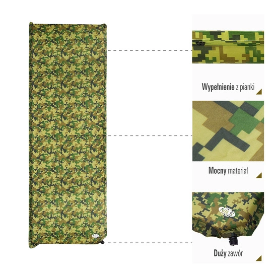 Mata samopompująca NILS CAMP NC4050 moro