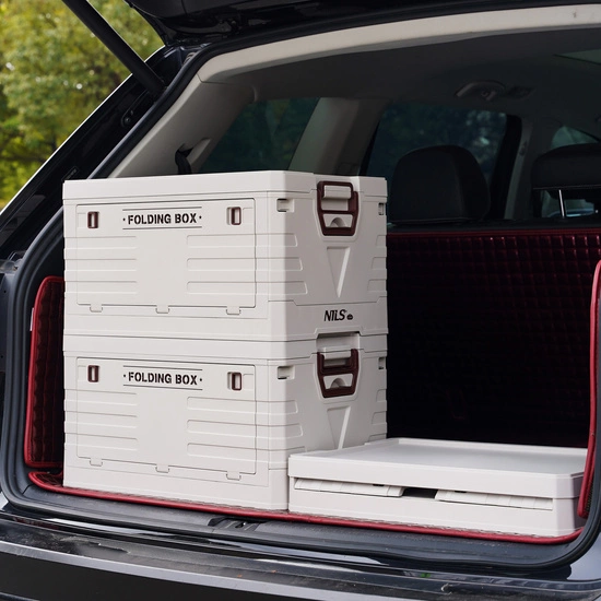 Składana skrzynia kempingowa z pokrywą NILS CAMP NCB4004 50L