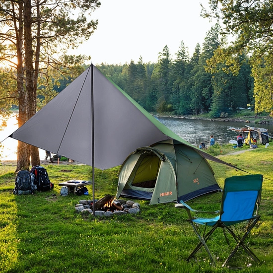 Płachta kempingowa na biwak NILS CAMP NC17107 300 x 300 mm zielona