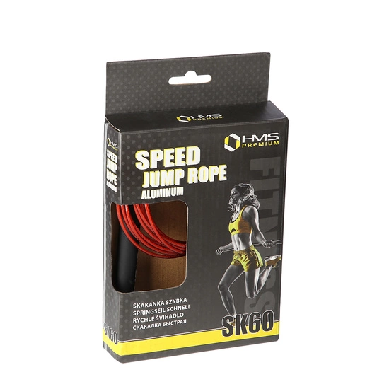 Skakanka szybka HMS PREMIUM SK60 czarna / czerwona
