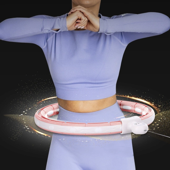 Hula hop z magnesem, obciążnikiem i licznikiem HMS HHM15 różowy