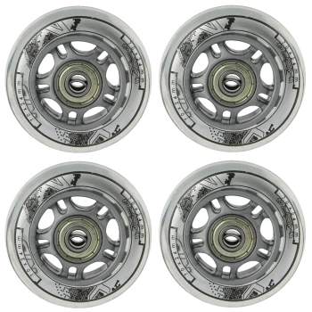 Zestaw kółek z łożyskami ABEC-7 do rolek PU 70 mm 82A NILS EXTREME przezroczyste