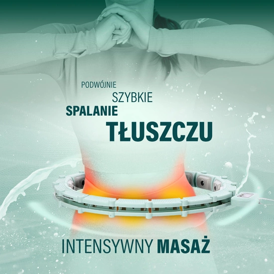 Hula hop magnetyczny z licznikiem i pasem HMS HHM14 green