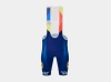 Spodenki rowerowe męskie Santini Lidl - Trek Replica Race z szelkami z wkładką Blue