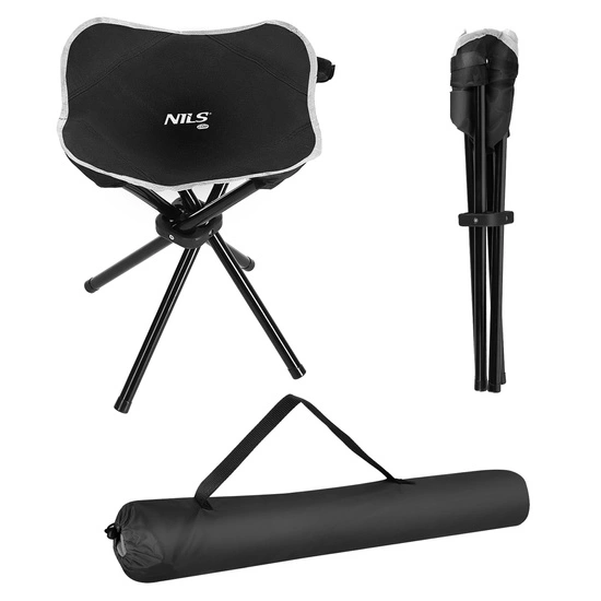 Taboret turystyczny składany NILS CAMP NC3010 czarny