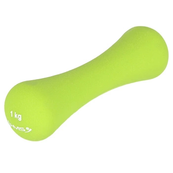 Ciężarek żeliwny pokryty neoprenem HMS 17025 1.0 kg limonkowy